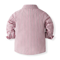 Load image into Gallery viewer, 2 Pieces Set Baby Kid Boys Striped Shirts And Solid Color Pants Wholesale 23082840
