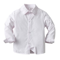 Load image into Gallery viewer, 3 Pieces Set Baby Kid Boys Solid Color Shirts Checked Vests Waistcoats And Pants Wholesale 23082856
