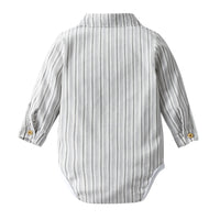 Load image into Gallery viewer, 2 Pieces Set Baby Kid Boys Striped Rompers And Solid Color Pants Wholesale 23082863
