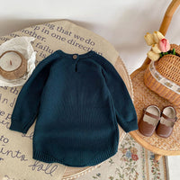 Load image into Gallery viewer, Baby Girls Flower Embroidered Rompers Wholesale 23082873
