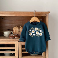 Load image into Gallery viewer, Baby Girls Flower Embroidered Rompers Wholesale 23082873
