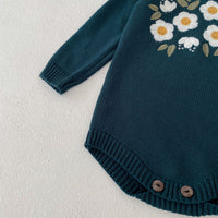 Load image into Gallery viewer, Baby Girls Flower Embroidered Rompers Wholesale 23082873
