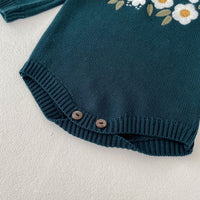 Load image into Gallery viewer, Baby Girls Flower Embroidered Rompers Wholesale 23082873
