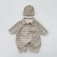 Load image into Gallery viewer, Baby Boys Checked Rompers Wholesale 23082876

