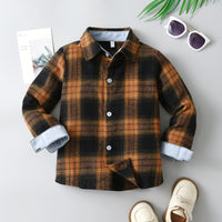 Load image into Gallery viewer, Baby Kid Boys Color-blocking Checked Shirts Wholesale 23082879
