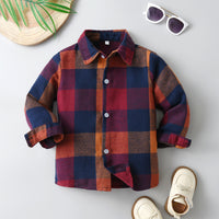 Load image into Gallery viewer, Baby Kid Boys Color-blocking Checked Shirts Wholesale 23082880
