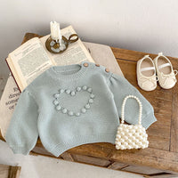 Load image into Gallery viewer, Baby Kid Girls Solid Color Love heart Sweaters Wholesale 23082882
