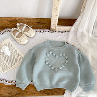Load image into Gallery viewer, Baby Kid Girls Solid Color Love heart Sweaters Wholesale 23082882
