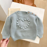Load image into Gallery viewer, Baby Kid Girls Solid Color Love heart Sweaters Wholesale 23082882
