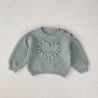 Load image into Gallery viewer, Baby Kid Girls Solid Color Love heart Sweaters Wholesale 23082882
