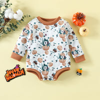Load image into Gallery viewer, Baby Kid Girls Flower Print Halloween Rompers Wholesale 23090613
