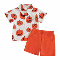 Load image into Gallery viewer, 2 Pieces Set Baby Kid Boys Print Shirts And Shorts Wholesale 23090618
