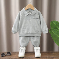 Load image into Gallery viewer, 2 Pieces Set Baby Kid Girls Boys Sports Cartoon Print Hoodies Sweatshirts And Solid Color Pants Wholesale 23090620

