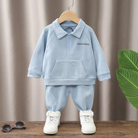 Load image into Gallery viewer, 2 Pieces Set Baby Kid Girls Boys Sports Cartoon Print Hoodies Sweatshirts And Solid Color Pants Wholesale 23090620
