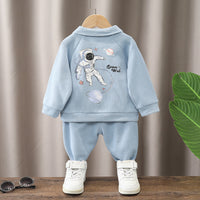 Load image into Gallery viewer, 2 Pieces Set Baby Kid Girls Boys Sports Cartoon Print Hoodies Sweatshirts And Solid Color Pants Wholesale 23090620
