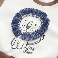 Load image into Gallery viewer, 2 Pieces Set Baby Kid Boys Animals Print Hoodies Sweatshirts And Solid Color Pants Wholesale 23090622
