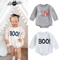 Load image into Gallery viewer, Baby Girls Boys Letters Flower Cartoon Halloween Rompers Wholesale 23090632
