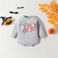 Load image into Gallery viewer, Baby Girls Boys Letters Flower Cartoon Halloween Rompers Wholesale 23090632
