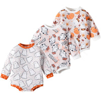 Load image into Gallery viewer, Baby Girls Letters Cartoon Print Halloween Rompers Wholesale 23090634
