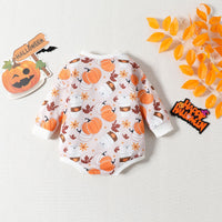Load image into Gallery viewer, Baby Girls Letters Cartoon Print Halloween Rompers Wholesale 23090634
