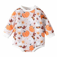 Load image into Gallery viewer, Baby Girls Letters Cartoon Print Halloween Rompers Wholesale 23090634
