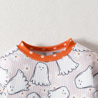 Load image into Gallery viewer, Baby Girls Letters Cartoon Print Halloween Rompers Wholesale 23090634
