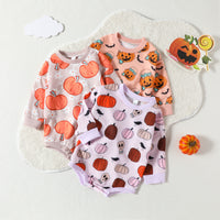 Load image into Gallery viewer, Baby Kid Girls Flower Cartoon Print Halloween Rompers Wholesale 23090645
