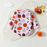 Load image into Gallery viewer, Baby Kid Girls Flower Cartoon Print Halloween Rompers Wholesale 23090645
