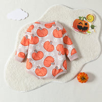 Load image into Gallery viewer, Baby Kid Girls Flower Cartoon Print Halloween Rompers Wholesale 23090645
