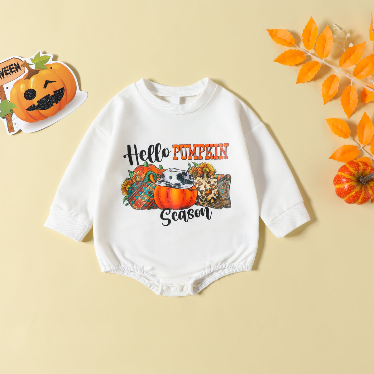 Baby Kid Girls Boys Letters Print Halloween Rompers Wholesale 23090648