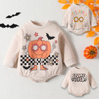Load image into Gallery viewer, Baby Girls Boys Letters Print Halloween Rompers Wholesale 23090668
