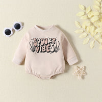 Load image into Gallery viewer, Baby Girls Boys Letters Print Halloween Rompers Wholesale 23090668
