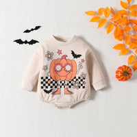 Load image into Gallery viewer, Baby Girls Boys Letters Print Halloween Rompers Wholesale 23090668
