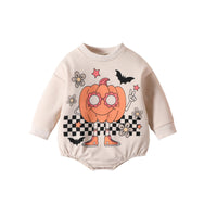 Load image into Gallery viewer, Baby Girls Boys Letters Print Halloween Rompers Wholesale 23090668
