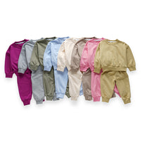 Load image into Gallery viewer, 2 Pieces Set Baby Kid Girls Boys Solid Color Hoodies Sweatshirts And Pants Wholesale 23090670
