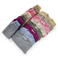 Load image into Gallery viewer, 2 Pieces Set Baby Kid Girls Boys Solid Color Hoodies Sweatshirts And Pants Wholesale 23090670
