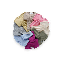 Load image into Gallery viewer, 2 Pieces Set Baby Kid Girls Boys Solid Color Hoodies Sweatshirts And Pants Wholesale 23090670
