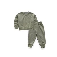 Load image into Gallery viewer, 2 Pieces Set Baby Kid Girls Boys Solid Color Hoodies Sweatshirts And Pants Wholesale 23090670
