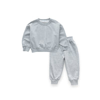 Load image into Gallery viewer, 2 Pieces Set Baby Kid Girls Boys Solid Color Hoodies Sweatshirts And Pants Wholesale 23090670
