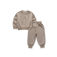 Load image into Gallery viewer, 2 Pieces Set Baby Kid Girls Boys Solid Color Hoodies Sweatshirts And Pants Wholesale 23090670
