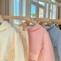 Load image into Gallery viewer, 2 Pieces Set Baby Kid Girls Solid Color Jackets Outwears And Pants Wholesale 23090676
