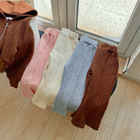 Load image into Gallery viewer, 2 Pieces Set Baby Kid Girls Solid Color Jackets Outwears And Pants Wholesale 23090676
