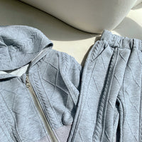 Load image into Gallery viewer, 2 Pieces Set Baby Kid Girls Solid Color Jackets Outwears And Pants Wholesale 23090676
