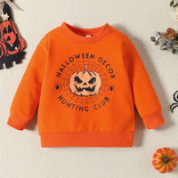 Load image into Gallery viewer, Baby Kid Girls Boys Letters Cartoon Print Halloween Hoodies Swearshirts Wholesale 23090682

