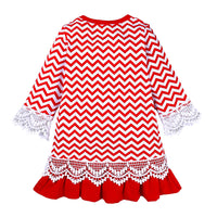 Load image into Gallery viewer, Baby Kid Girls Striped Cartoon Christmas Dresses Wholesale 23101507

