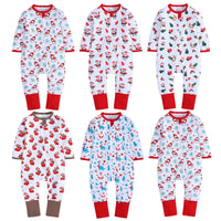 Load image into Gallery viewer, Baby Kid Girls Boys Color-blocking Cartoon Print Christmas Jumpsuits Wholesale 23101510
