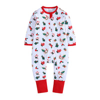 Load image into Gallery viewer, Baby Kid Girls Boys Color-blocking Cartoon Print Christmas Jumpsuits Wholesale 23101510
