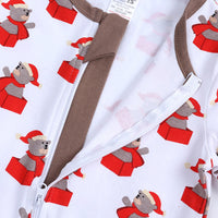 Load image into Gallery viewer, Baby Kid Girls Boys Color-blocking Cartoon Print Christmas Jumpsuits Wholesale 23101510
