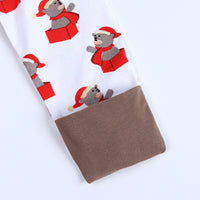 Load image into Gallery viewer, Baby Kid Girls Boys Color-blocking Cartoon Print Christmas Jumpsuits Wholesale 23101510
