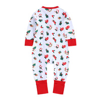 Load image into Gallery viewer, Baby Kid Girls Boys Color-blocking Cartoon Print Christmas Jumpsuits Wholesale 23101510

